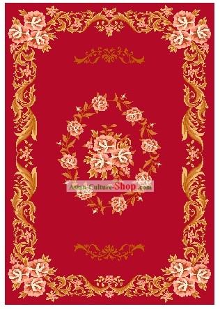 Arte Decoração China tibetano Grande Mão Tapete de Lã Feitos (150 ¡Á240cm)