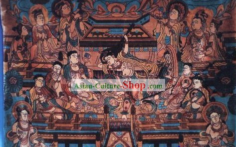 Main Décoration Art Chinois Made soie épaisse Arras/Tapisserie (134 * 91 5cm)