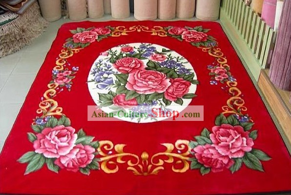 Décoration Art Chinois Tapis Rouge Mariage chanceux (173 * 230cm)