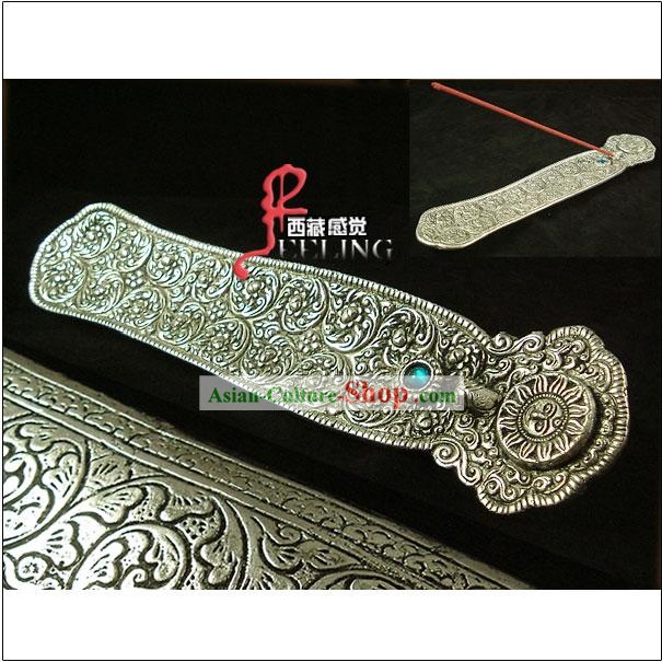 Tibetano Mão 100% Made placa de prata Incenso