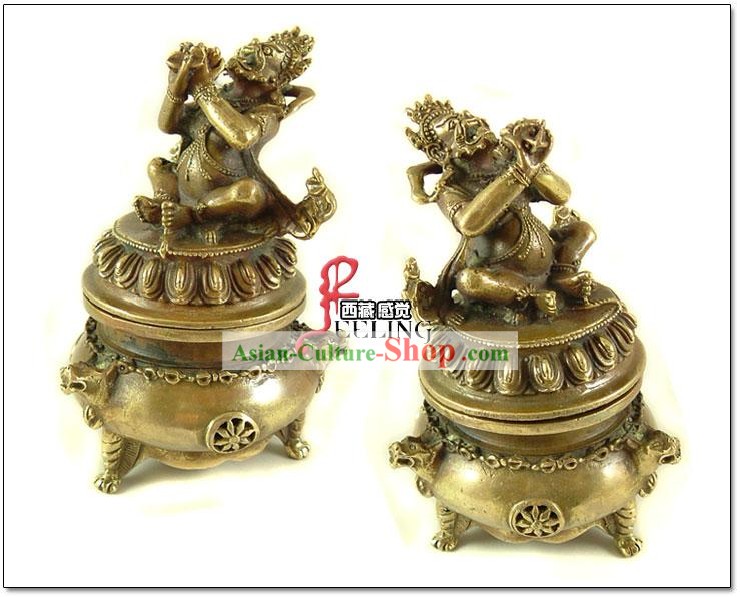 Tibetanos Latão Pu Shi Ba Neng Censer