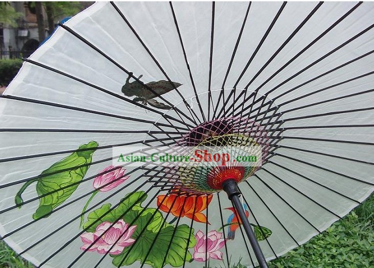 중국어 핸드가 만든 우산/파라솔 성인 크기 실크 웨딩 로맨틱한 페인 티드