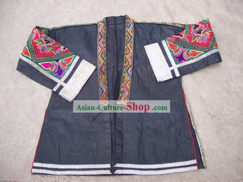 Chinese Stunning Miao Tribe Hand Embroidery Collectible-Dress for Woman