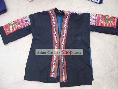 Chinese Stunning Miao Tribe Hand Embroidery Collectible-Dress for Woman