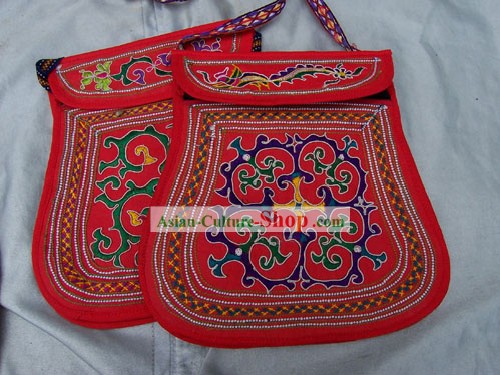 Superbe chinoise Miao main Tribu broderie collection Folk-Sac