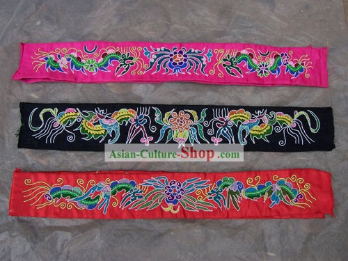 Chinese Stunning Miao Tribe Hand Embroidery Collectible-Belt