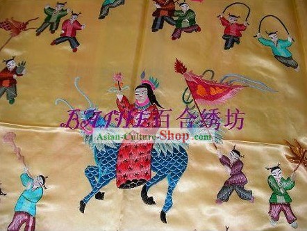 Chinoise broderie à la main Couvre-des centaines d'enfants