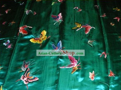 Chinese Hand Embroidery Bedcover-Butterfly World