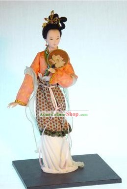 Handmade Peking Silk Figurine Doll - Hua Mulan