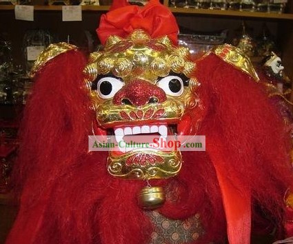 Mão chinês fez Lion Puppet Dança para o desempenho