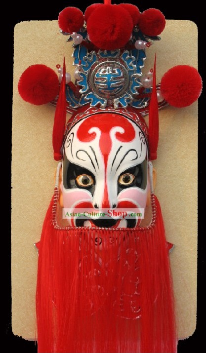 Handcrafted Peking Opera Decoração Máscara de suspensão - Liang Meng