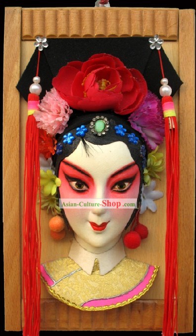 Handcrafted Peking Opera Máscara Hanging Decoração - Tie Shan Princesa