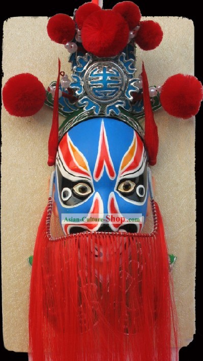 Handcrafted Peking Opera Decoração Máscara de suspensão - Dou Erdun