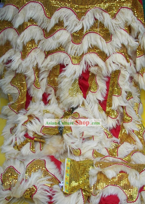 Natural Long Wool Lion Dance Body Costumes Pants Claws