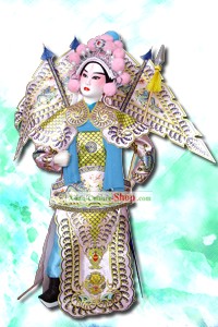 Handmade Peking Silk Figurine Doll - Zhao Yun in Three Kingdoms