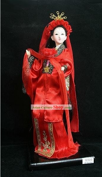 Handmade Pequim boneca Figurine Silk - Jia Tanchun em Sonho da Câmara Vermelha