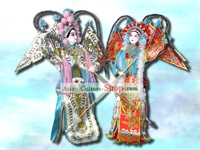 Handmade Pequim boneca Figurine Silk - Opera Heróis