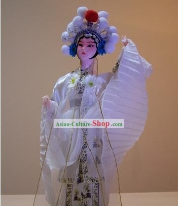Handmade Peking Silk Figurine Doll - White Snake Legend