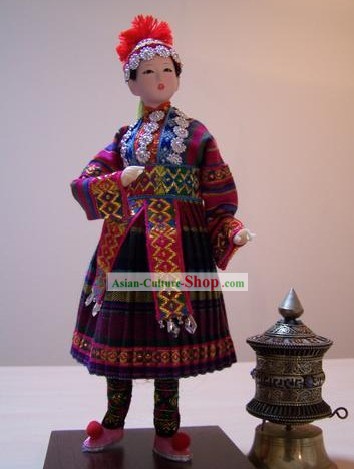 Handmade Pequim boneca Figurine Silk - Ha Beleza Minority Ni