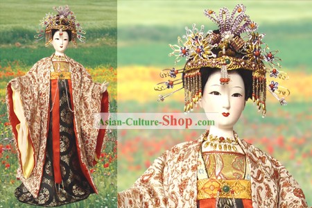 Grandes Handmade Pequim boneca Figurine Silk - Tang Dynasty Imperatriz