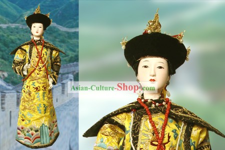 Grandes Handmade Pequim boneca Figurine Silk - Dinastia Qing Imperatriz