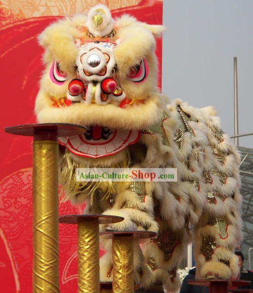GLOW IN DARK Célébration du Festival de danse chinoise classique Joyeux Lion Costume Ensemble complet