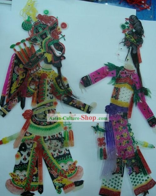 Traditionnels jouent ombres chinoises main Sculpté - Eternal Love