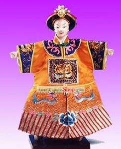 Chinês clássico Original Mão Puppet Artesanato-imperador de Qing