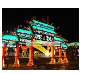 Large Theme Design Luminous Building and Statue Lanterns