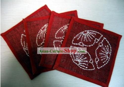 Chinese Classical Hand Made Tablemat for Batik Tablecloth (4 pieces set)