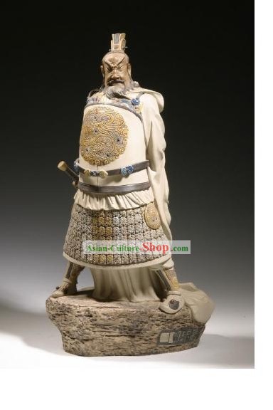Céramique chinoise classique Shiwan Statue Collection des Arts - L'empereur