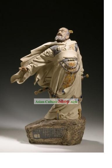 Chinese Classic Shiwan Ceramics Statue Arts Collection - Cao Cao