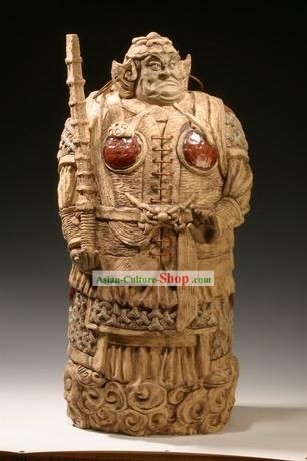 Chinois classique Shiwan Statue Céramique Collection des Arts - la porte de Dieu