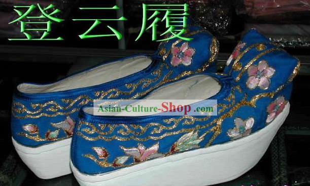 Chinês Beijing Clássica Opera Sapatos com solas grossas para as Mulheres