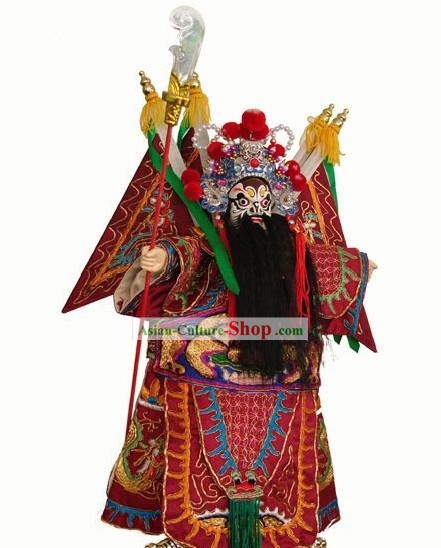 Chinois classique artisanat original Marionnette - Ancien général