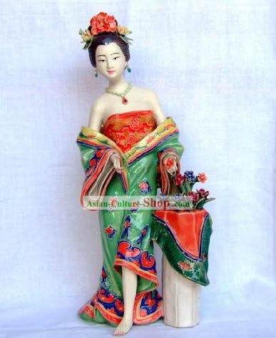 Estátua chinesa Shiwan Clássica - Senhora da Dinastia Tang