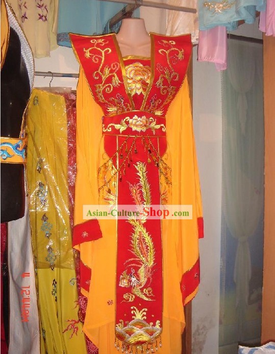 Chinese Ancient Embroidered Phoenix Empress Costumes Complete Set