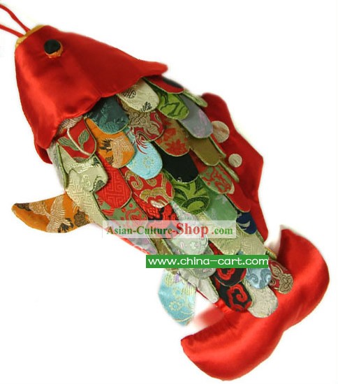 Chinois traditionnel coussin Handmade gros poissons pour S'appuyant sur