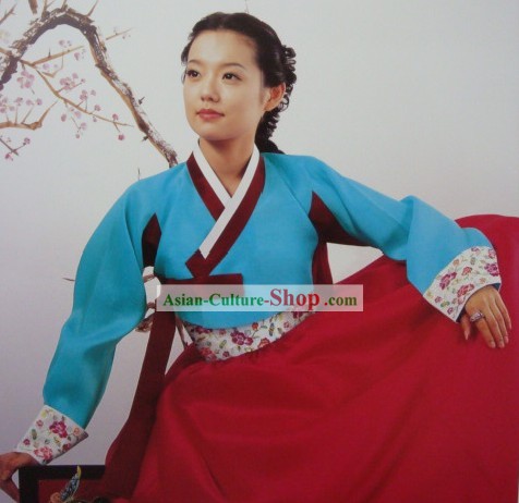 Korean Traditional Huang Zhenyi Dress Hanbok for Women