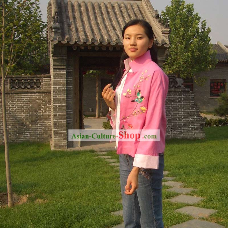 Stunning Chinese Delicate Cheong-sam Blouse (pink)