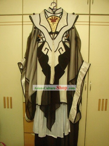 COSPLAY China Ancient Martial Arts Master Costumes Complete Set