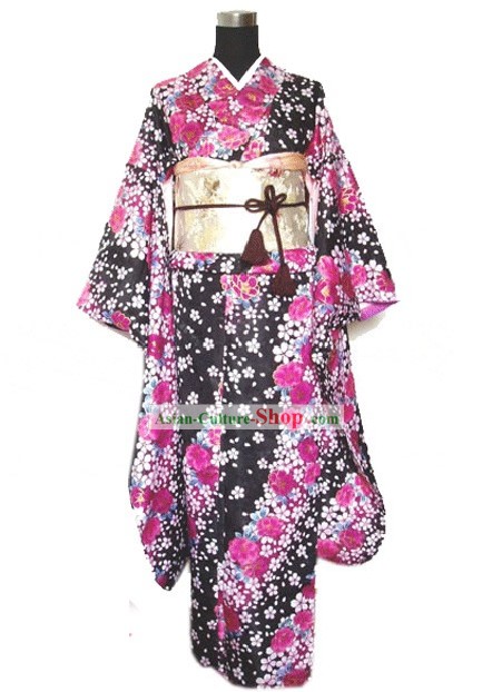 Japanese Traditional Kimono Dress - Flower