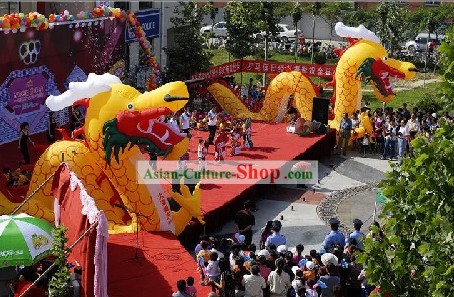 198 cm hauteur Célébration gonflables dragon