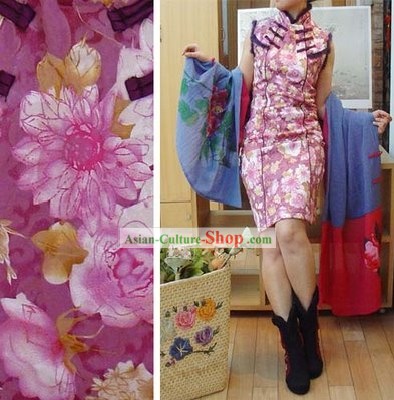 Supreme Chinese Traditional Handmade Flowry Warm Winter Cheongsam (Qipao)