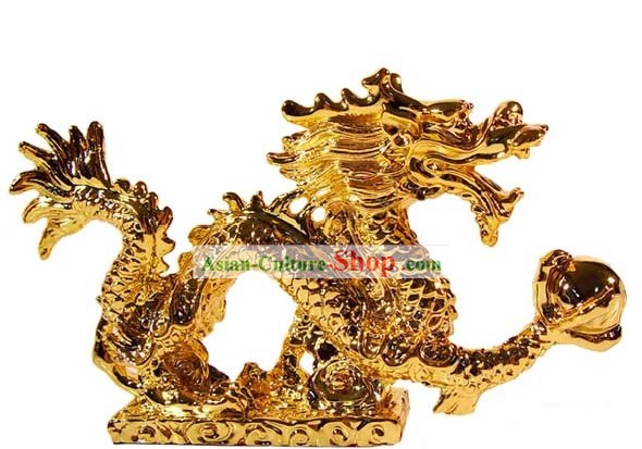 Kai Golding Guang Feng Shui Dragon (tesouros recolha e sorte)