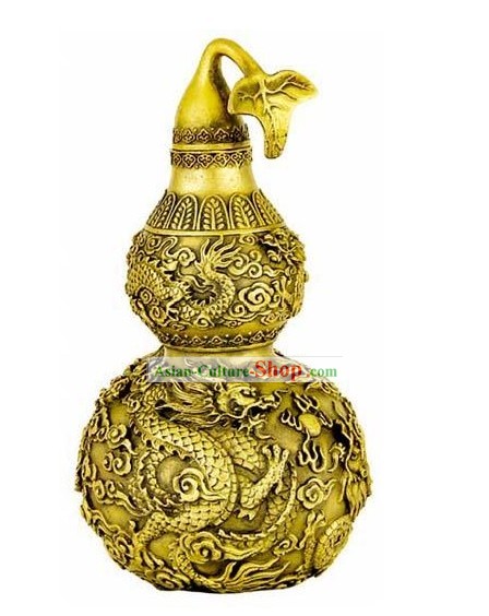 Kai Guang Feng Shui Chinese Golding Dragon Bottle Gourd (good for old and young)
