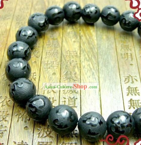 Kai Guang Feng Shui chinês Bracelet Obsidian (destino mudar)