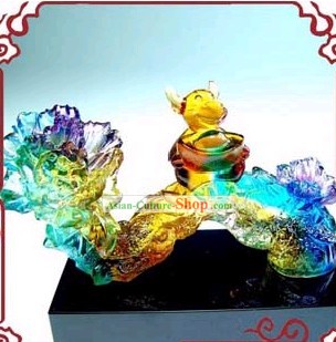 Chinês Tradicional Feng Shui Colored Vidros Ru Yi (sonho em realidade)