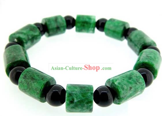 Clássico chinês Kai Guang Bracelet Emerald (traga riqueza)