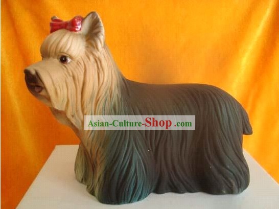 Chinese Classic Jing De Zhen Ceramic Dog Statue